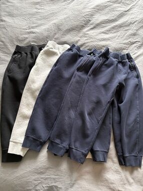 Uniqlo Boys Bundle Dry Sweatpants - Navy, Black & Cream x 5